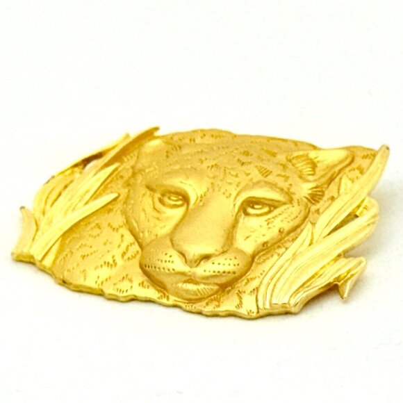 Vintage 1980s Parklane Large Wild Cat Brooch/Pin - Picture 3 of 7